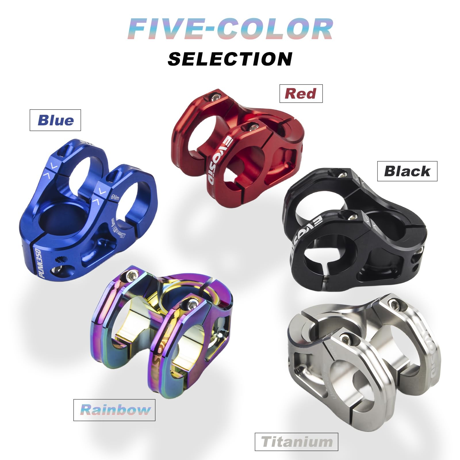 Bike Stem 35mm Short MTB Handlebars Riser Ultra-Light CNC Aluminum Alloy 31.8…