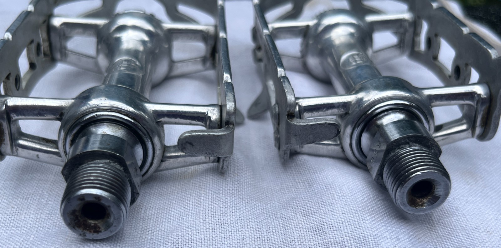 Zeus Gran Sport quill road pedals 9/16″ silver alloy vintage retro l’eroica bike