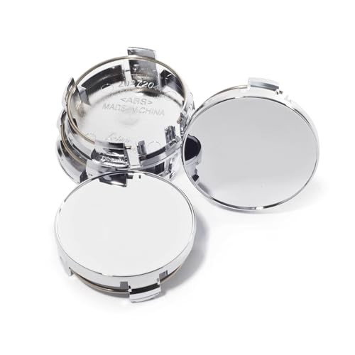 4Pcs 63mm(2.50in) Wheel Center Caps OD: 63mm/2.50in, ID: 58mm/2.28in Chrome