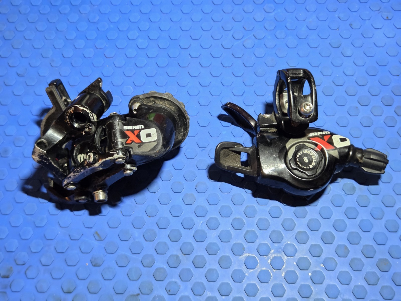 Sram X0 10 Speed Shifter And Carbon Short Cage Derailleur