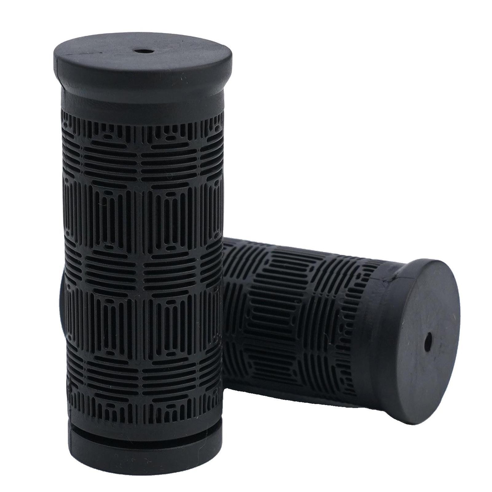 Black Rubber Bike Bar Grips with 125mm+75mm Length Perfect for Cycling