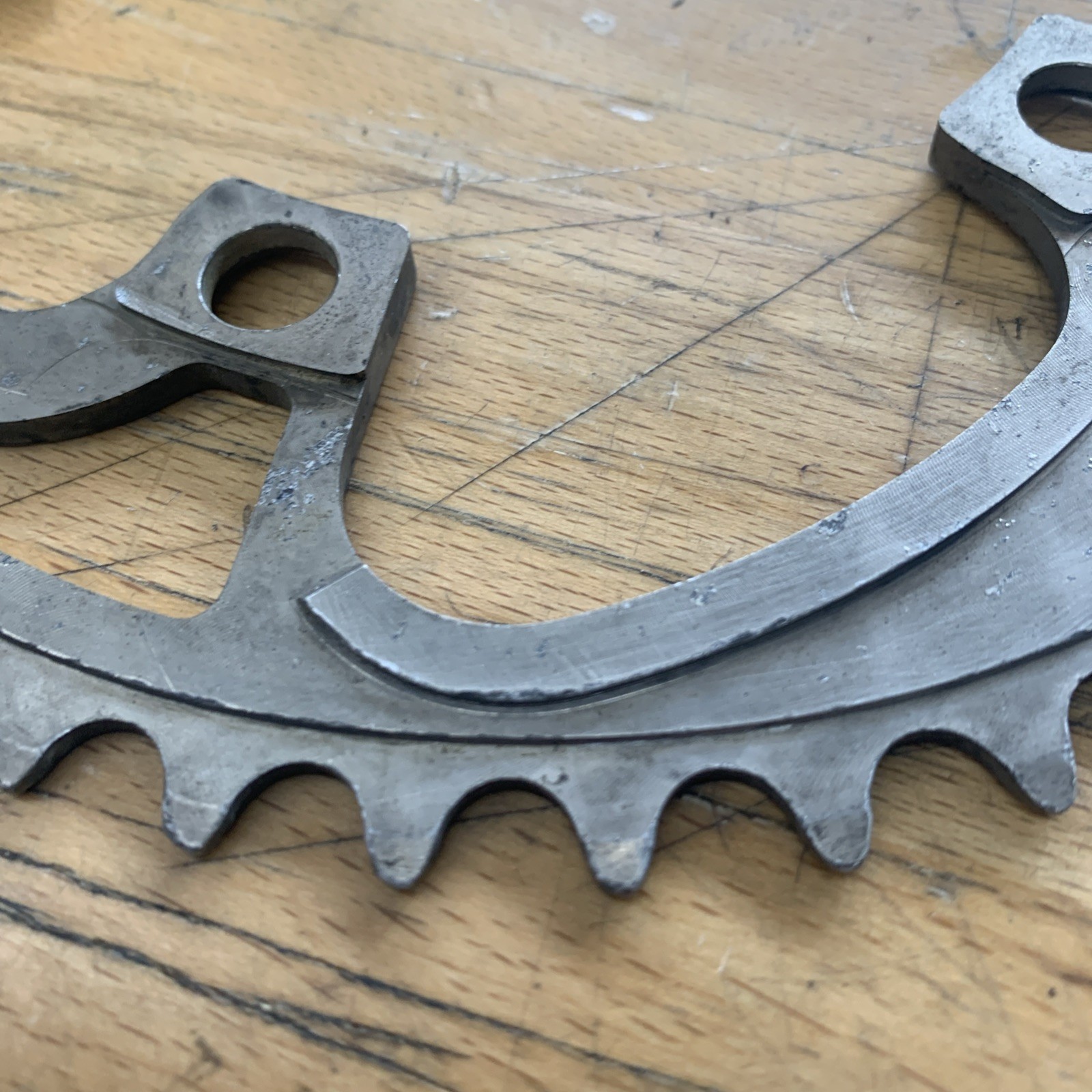 Real Designs Chainring 110mm BCD 45T Silver Vintage Mountain Bike Yeti Kooka CNC