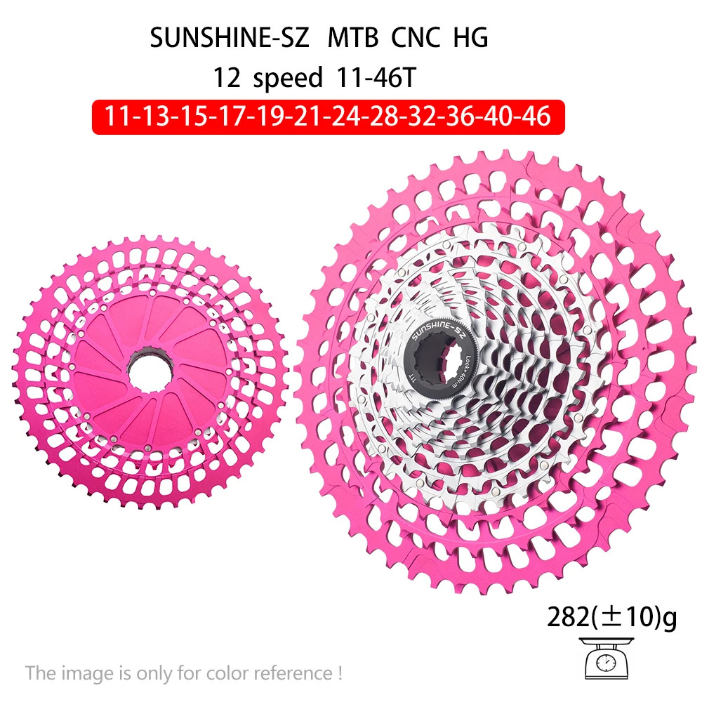SUNSHINE 12 Speed MTB Bike Ultralight Cassette 11-46/50/51T Freewheel HG freehub