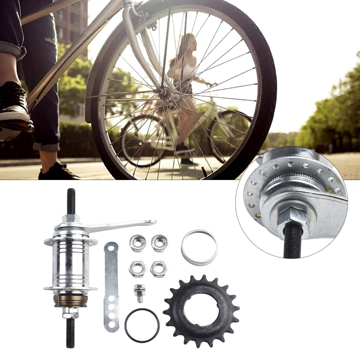 For Your Single Speed With Our 36 Hole Coaster Brake Rear Hub And 18T Gear