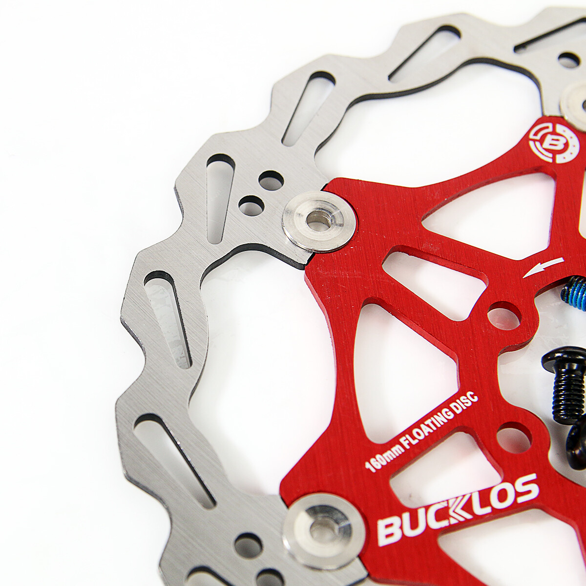BUCKLOS MTB Bicycle Floating Disc Brake Rotors 160/180/203mm PM/IS Brake Adapter