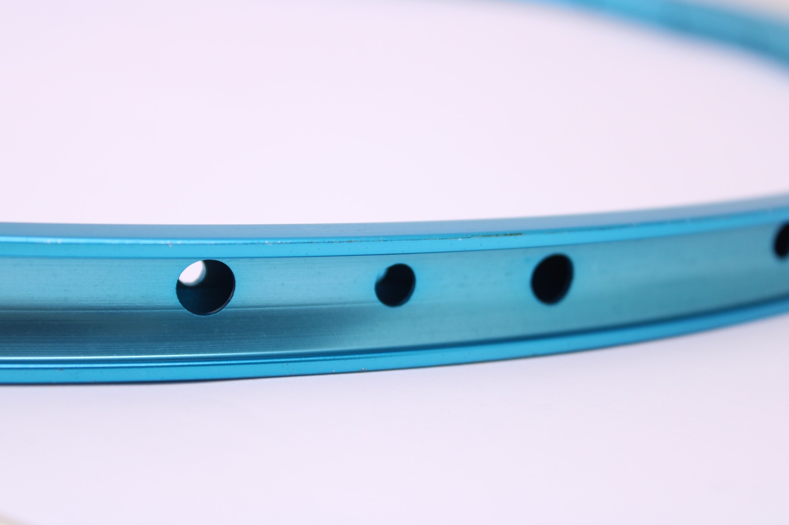 Blue Used Anodized Velocity 650 c 32 Hole Presta Valve Rim, Made in Australia