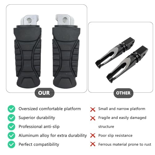 Motorcycle Rear Foot Pegs Compatible with BMW C600 C650 S1000XR R1200GS