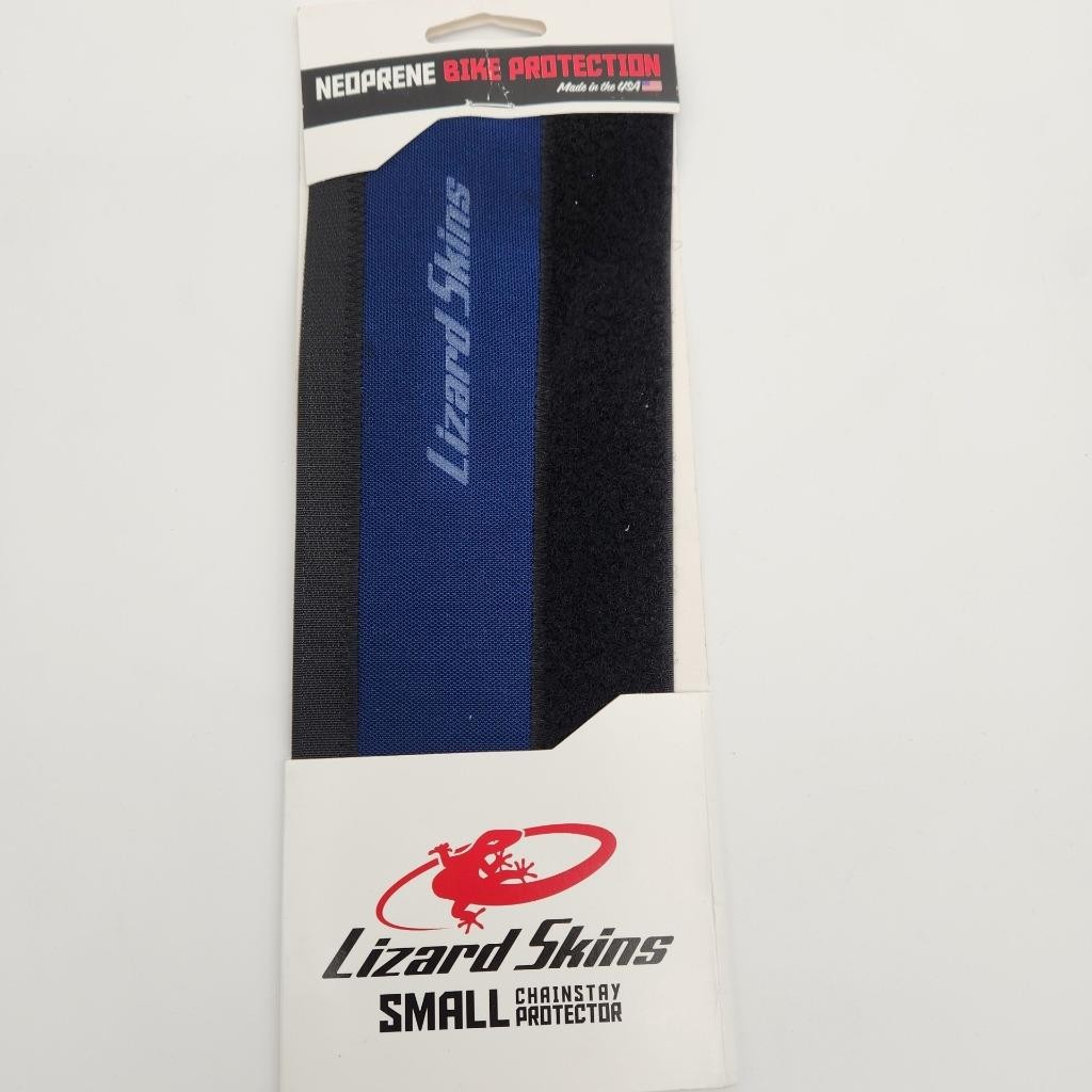 Lizard Skins Neoprene Bicycle Chainstay Protector Small Blue & Black OPENED