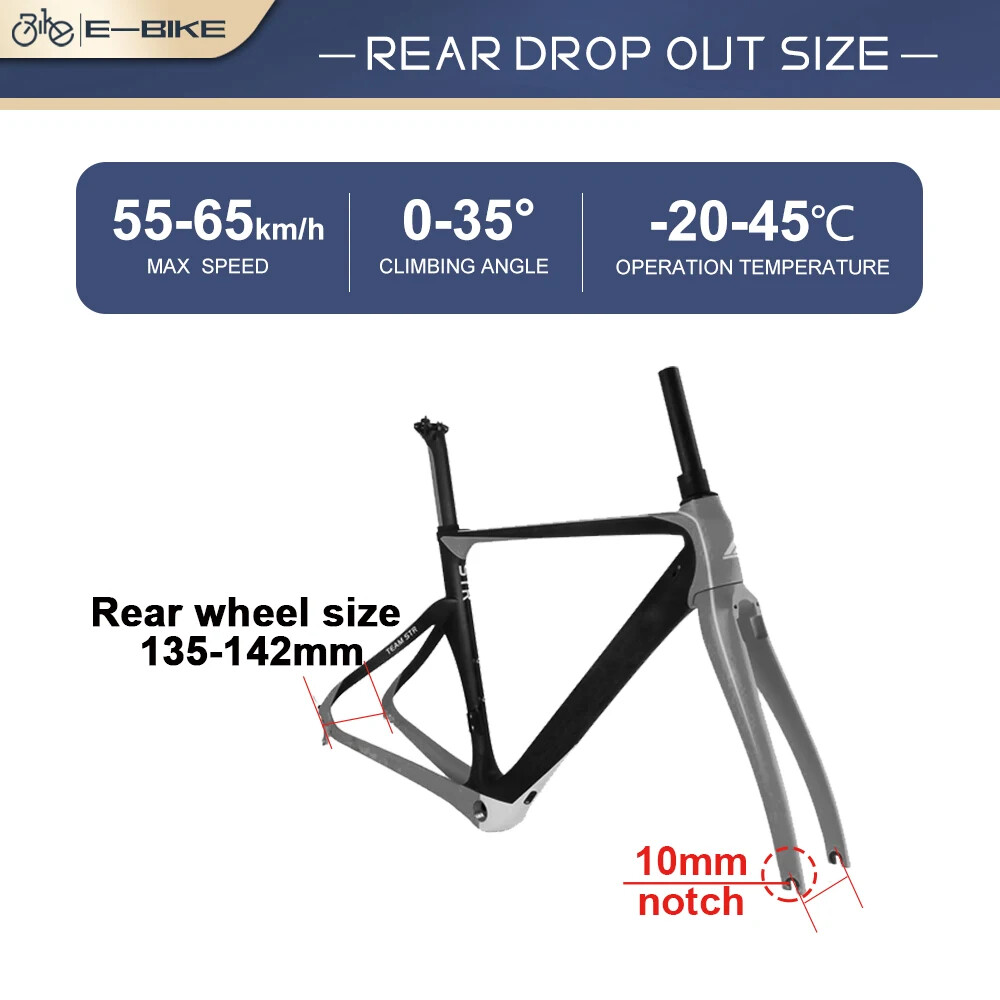 48V 2000W Mountain E-bicycle Brushless Non-gear Rear Hub Motor Dropout 135-142mm