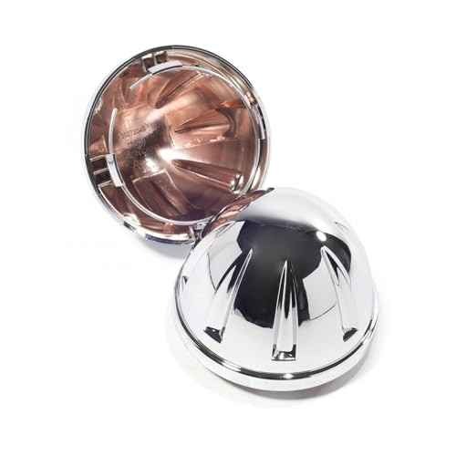 2Pcs 95mm(3.74in) Wheel Center Caps OD: 95mm/3.74in, ID: 77.3mm/3.04in Chrome