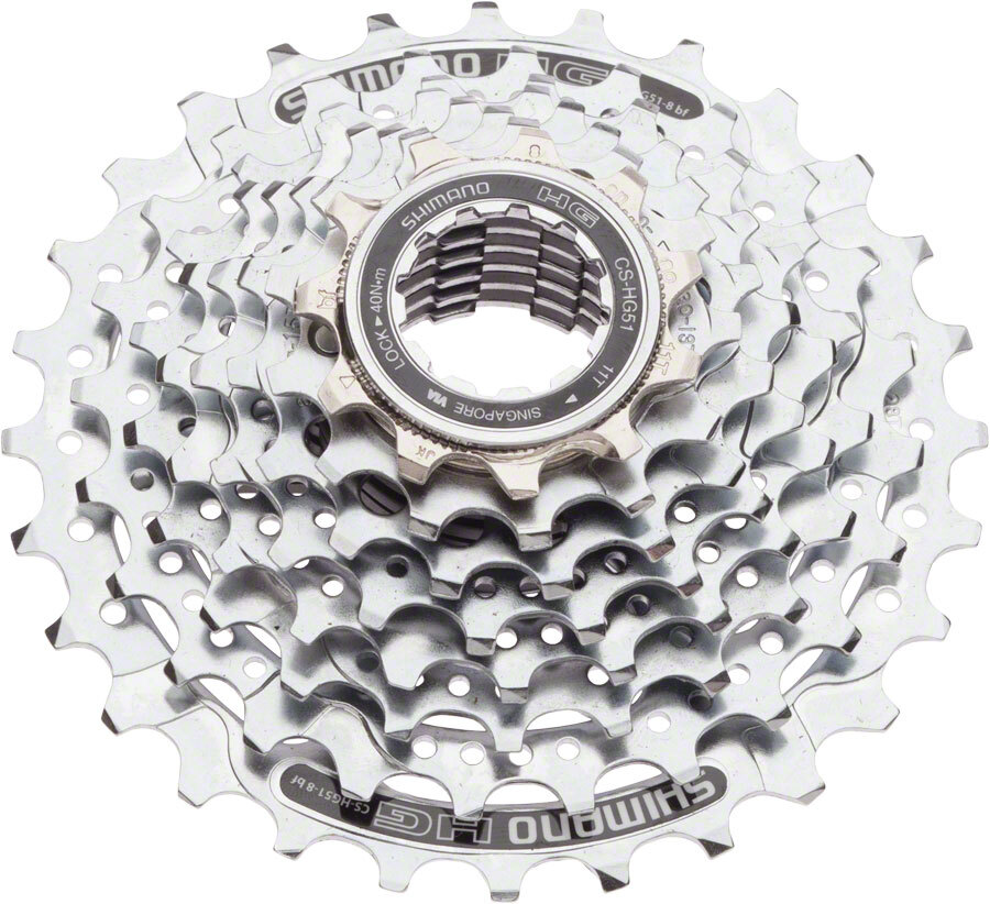 Shimano Alivio CS-HG51 Cassette – 8 Speed, 11-28t, Silver