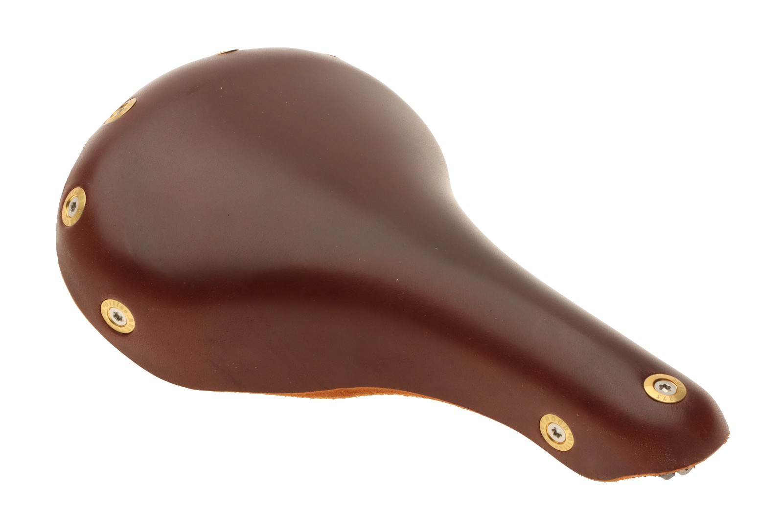 Gilles Berthoud Marie Blanque Saddle Steel Rails Hard Leather Brown NEW NOS