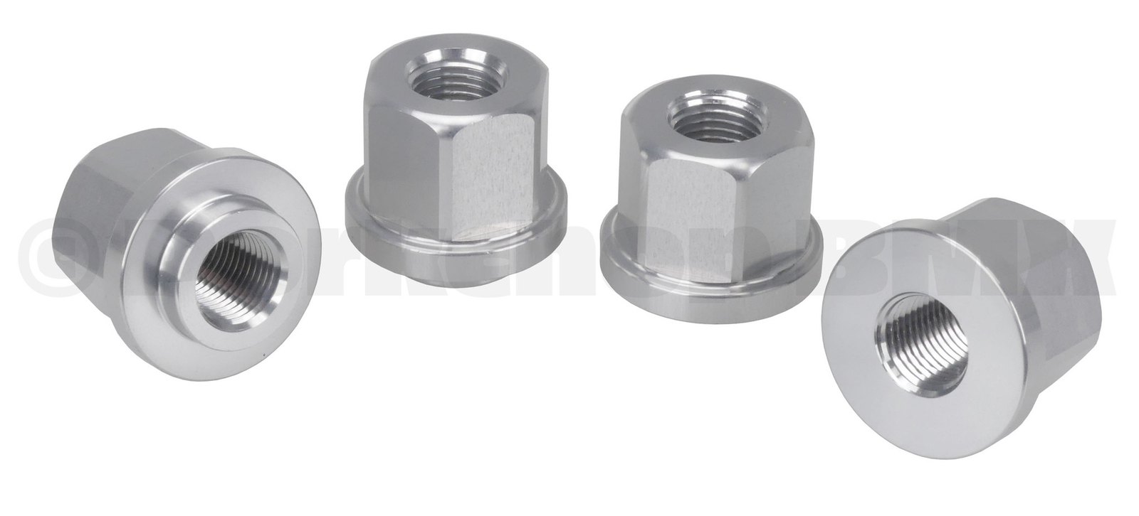 3/8″ X 26T axle nut set with 2x nuts to fit 14mm drop outs and 2x to fit regular