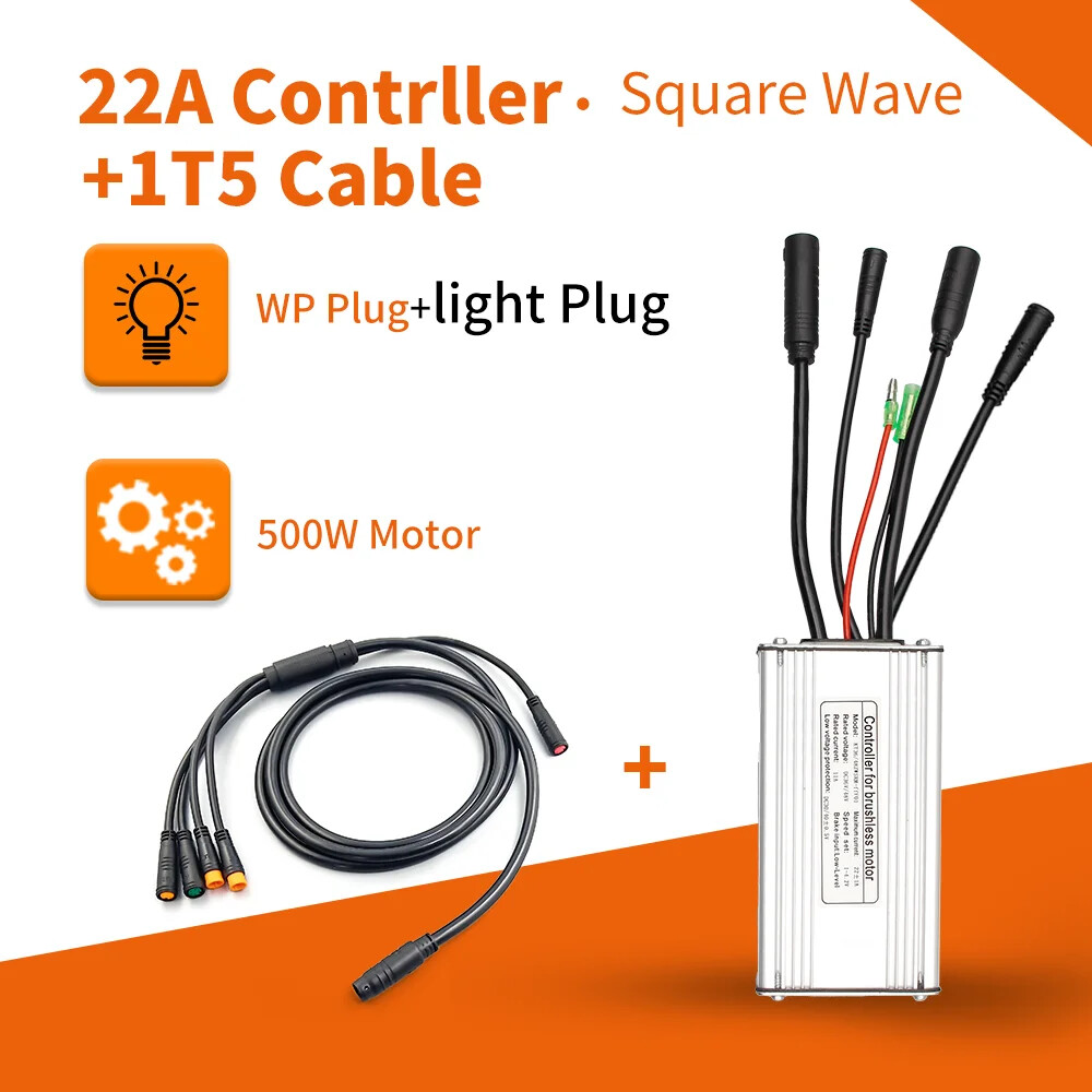 E-bike Controller 36V/48V 250W-1000W Waterproof Plug 15A/17A/22A/25A/30A Motor