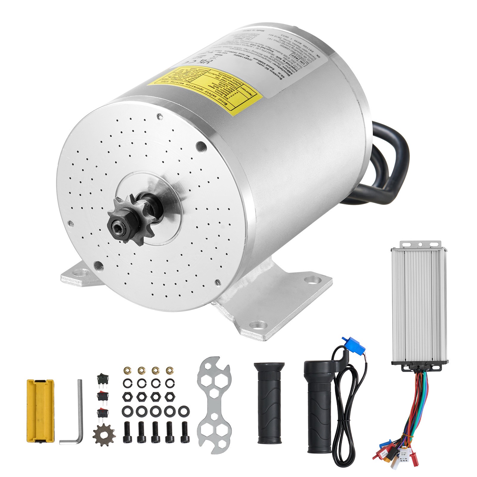 Uimoso 48V 1800W Brushless DC Motor Kit with Enhanced Controller, 4500rpm