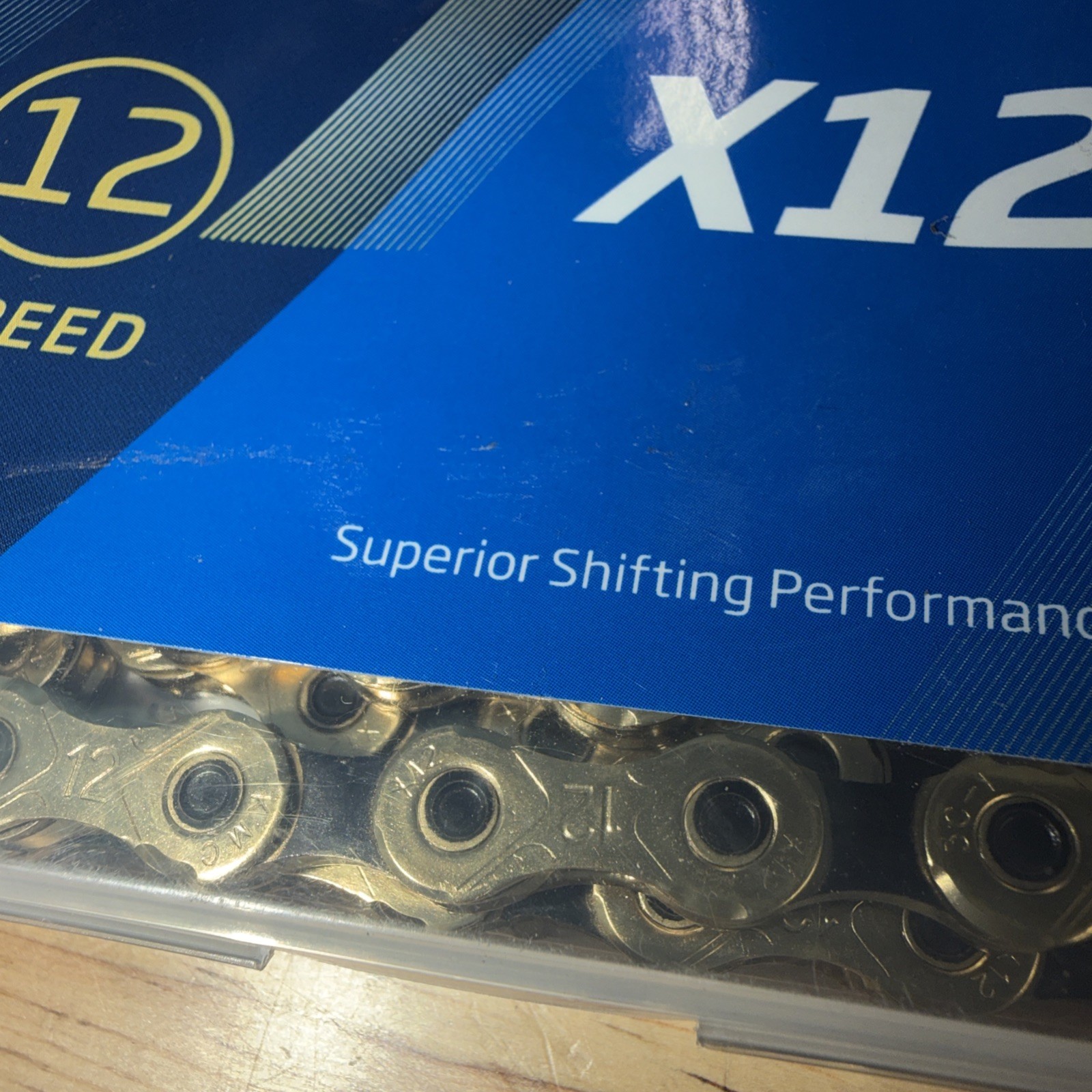 KMC X12 12-Speed 126L Ti Nitride Gold / Black Bike Chain fits SRAM Shimano NEW