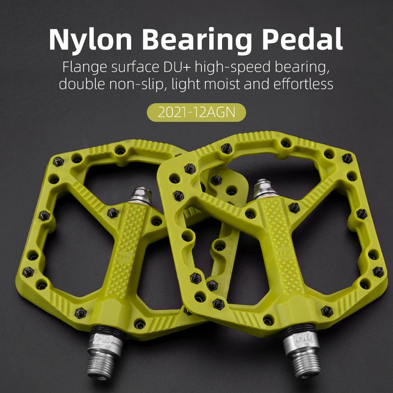 ROCKBROS MTB Bike Pedals Ultralight Sealed Bearing Nylon Platform 9/16″ Pedal