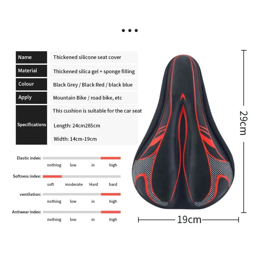 3D Mtb Saddle GEL Bicycle Seat Cover Men and Women Mtb Road Bike Bicycle Product