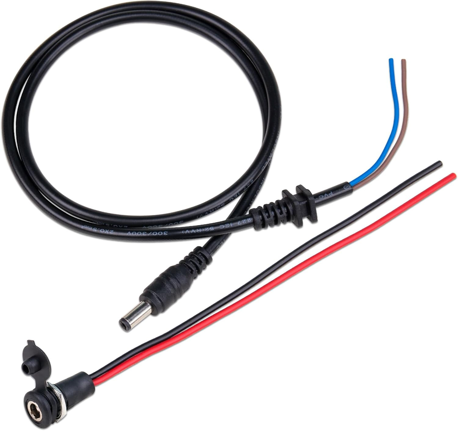 1Set Charging Wire 2.1mm DC Connector for 36V 48V 60V Electric Ebike Black