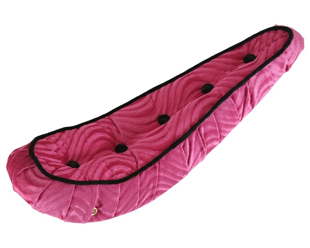F&R Original Lowrider 20″ Bicycle 5 Button Polo Velour Banana Saddle PINK/BLACK