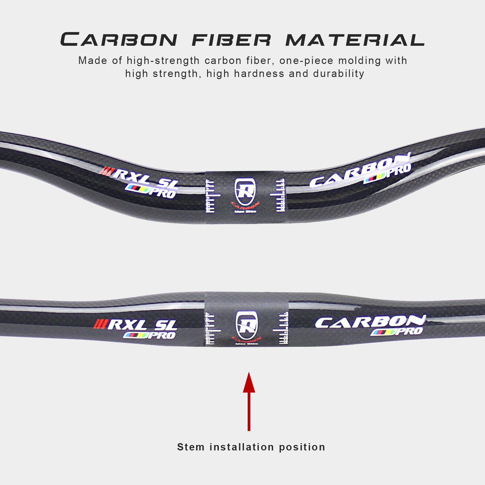 31.8 MTB Mountain Bike Handlebar Carbon Downhill Cycling Flat Riser Bar Handle
