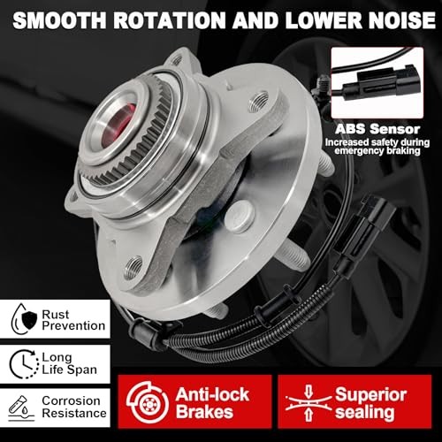 Pair Front Wheel Bearing Hub Assembly Compatible with Ford OE Size 515142