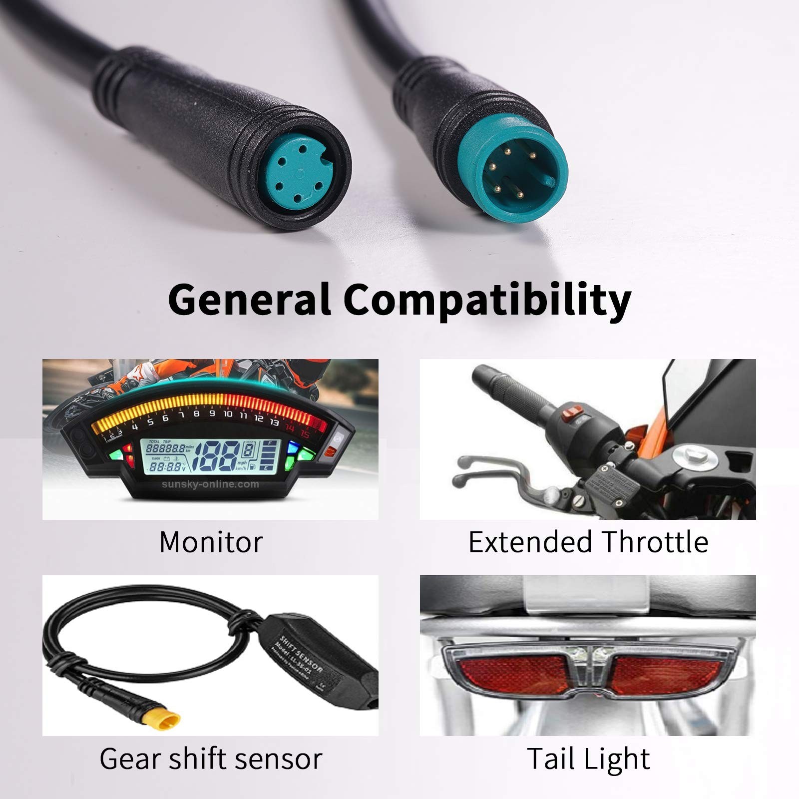 Extension Cable 2Pin/3Pin/4Pin/5Pin/6Pin/8Pin/9Pin Waterproof Plug Works for …