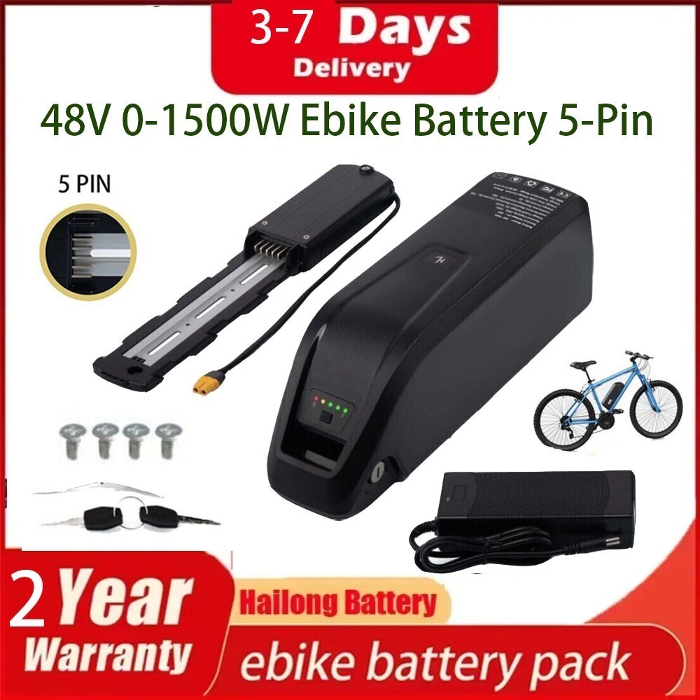 48V 200W-1500W Electric Bicycle Bike Ebike Lithium Battery Rechargeable 5-Pin