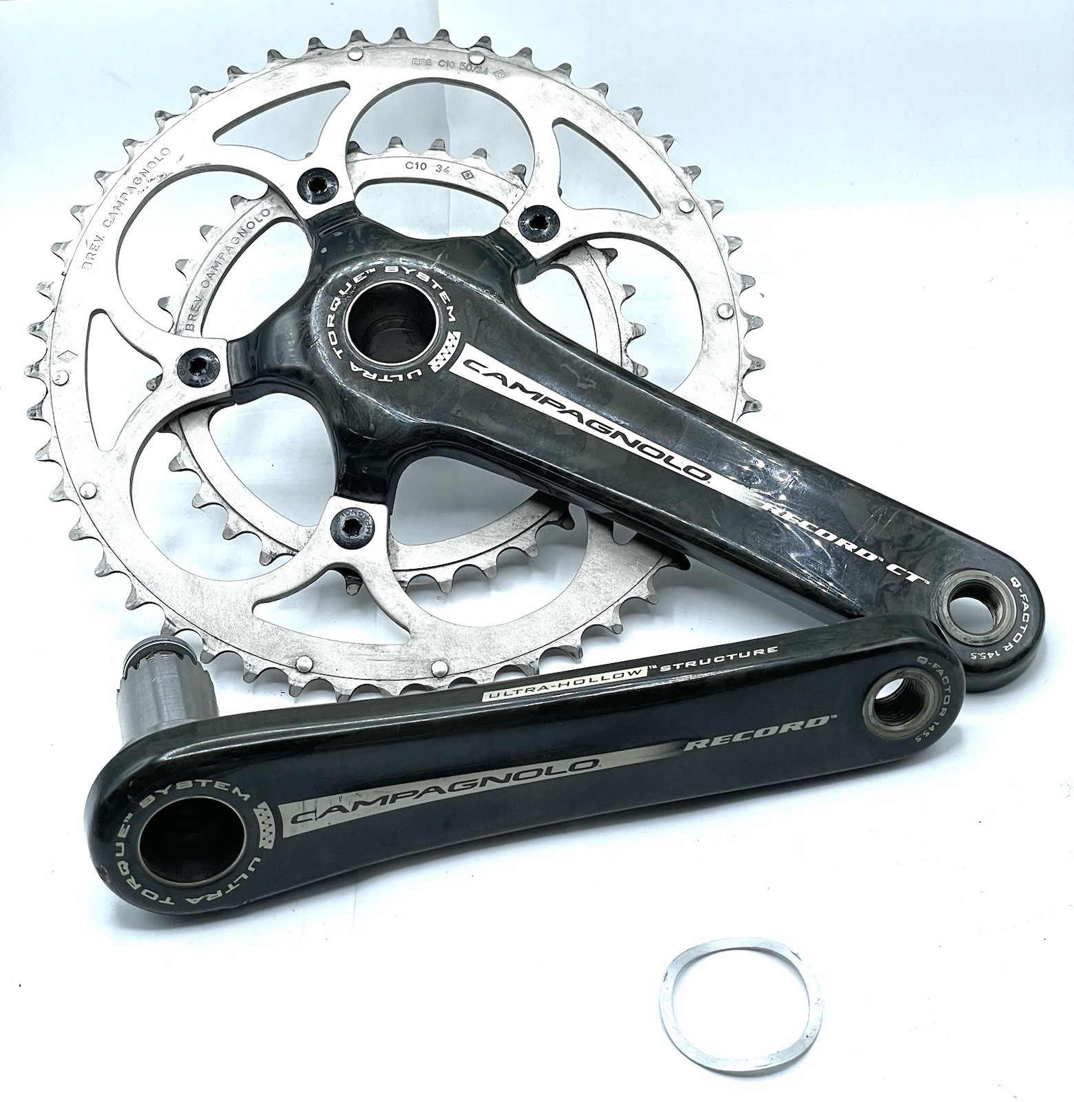 Campagnolo Record CT 172.5mm Crankset 2×10 Speed Carbon Fiber Ultra Torque 50/34