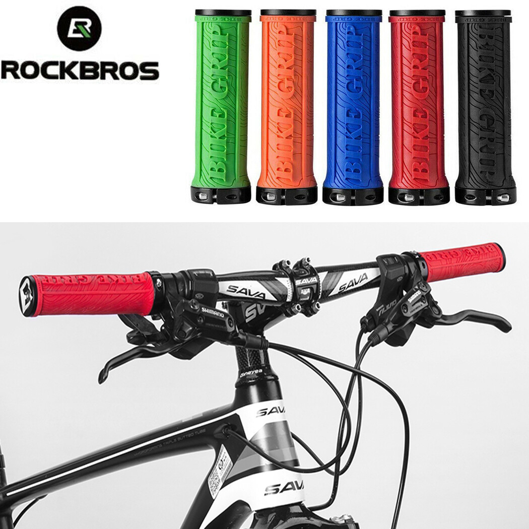 ROCKBROS MTB Bike Grips TPR Rubber Lock-On Non-slip Ultralight Handlebar Grips