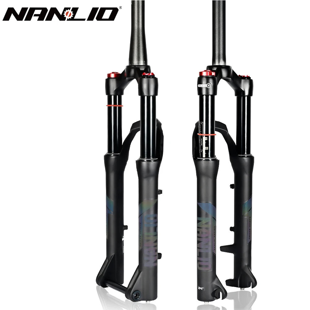 100 120 140mm Travel MTB Forks 20 24″ Alloy Shoulder Manual Control Shock Fork