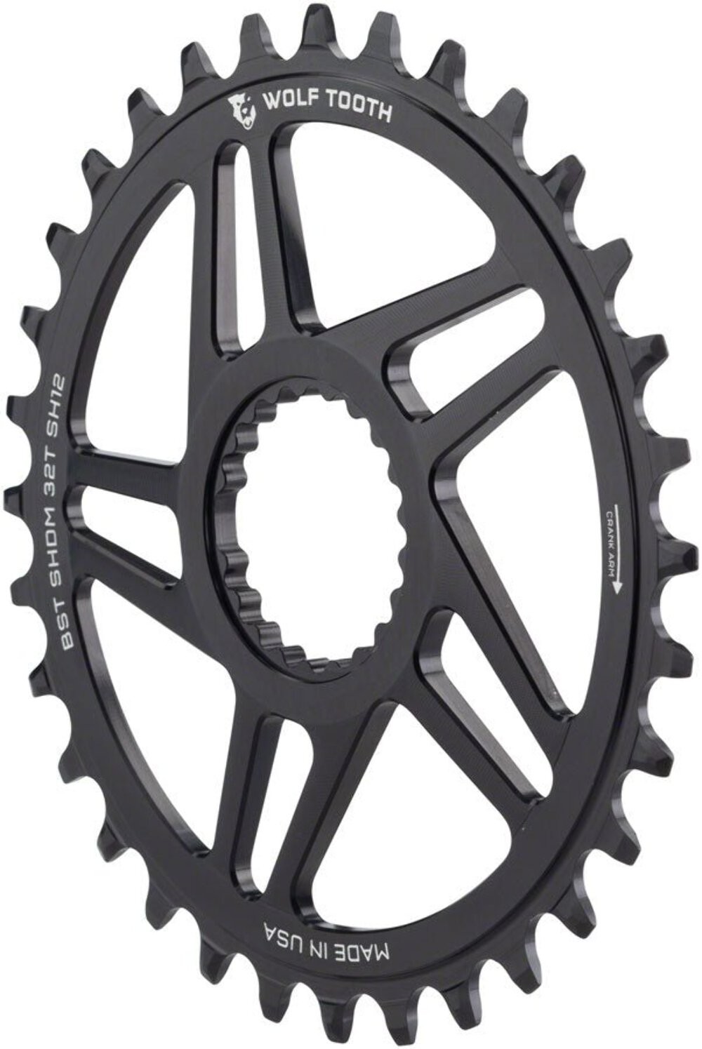 Wolf Tooth Direct Mount Chainring – 34t – Shimano Direct Mount – 3mm Offset