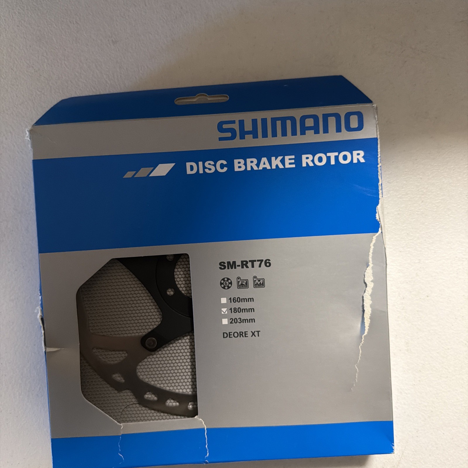 SHIMANO 6 Bolt Disc Rotors SM-RT76M2 180mm for Mountain Bike MTB Road Racing Bik