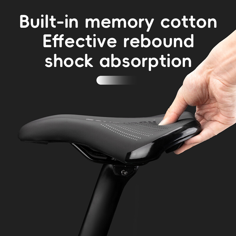 ROCKBROS Cycling Bike Seat Gel Cover Bicycle Padded Soft Comfort Saddle Black