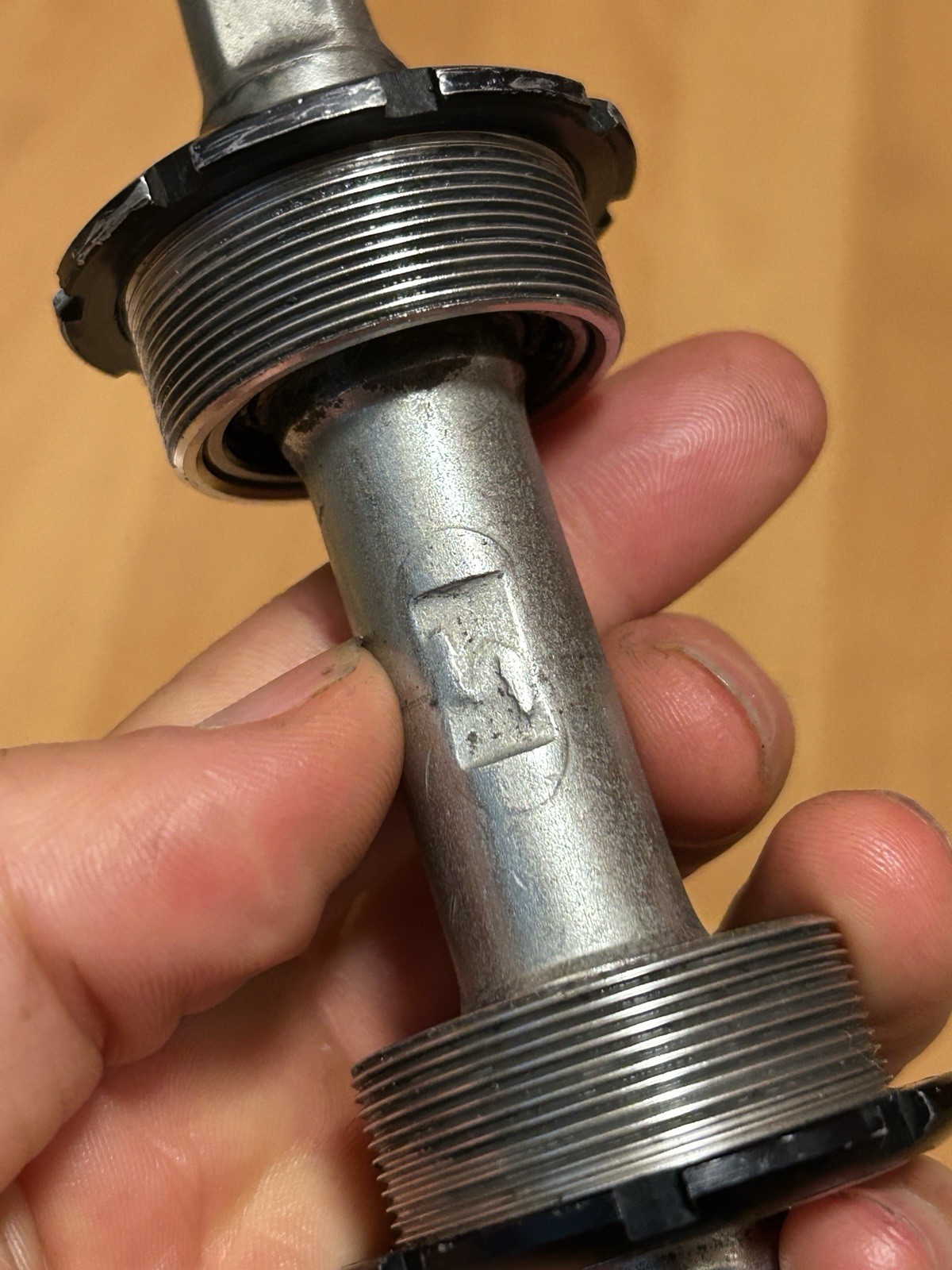 Vintage STRONGLIGHT Bottom Bracket 68 x 123 mm Triple BSA Cartridge Steel Axle