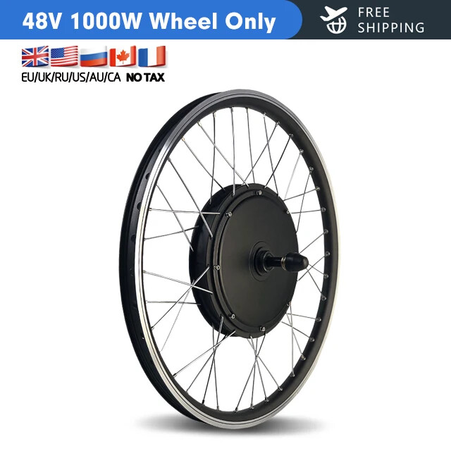 E-bike Conversion Kit 48V 1000W Brushless Gearless Rear Rotate Hub Motor Wheel