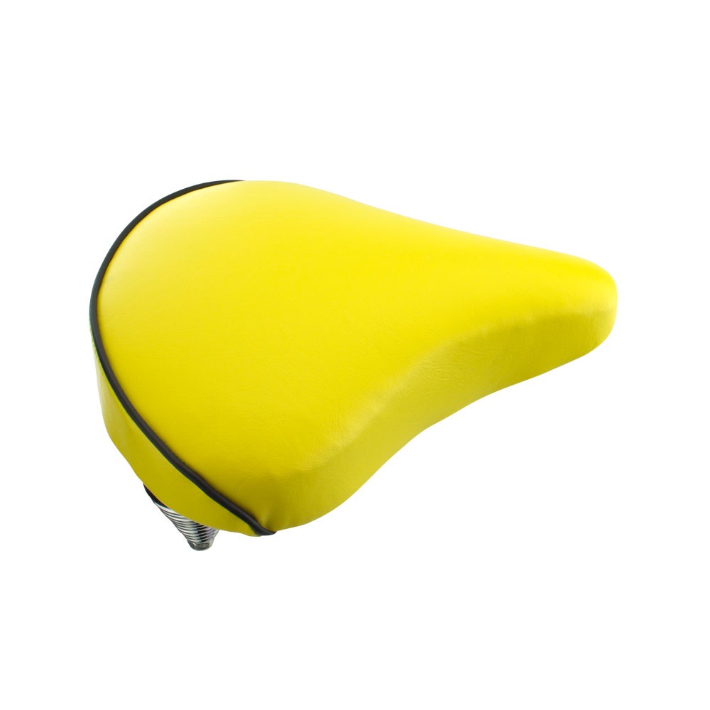 OG GENUINE VINYL BEACH CRUISER LARGE SADDLE BICYCLE SEAT 209 YELLOW