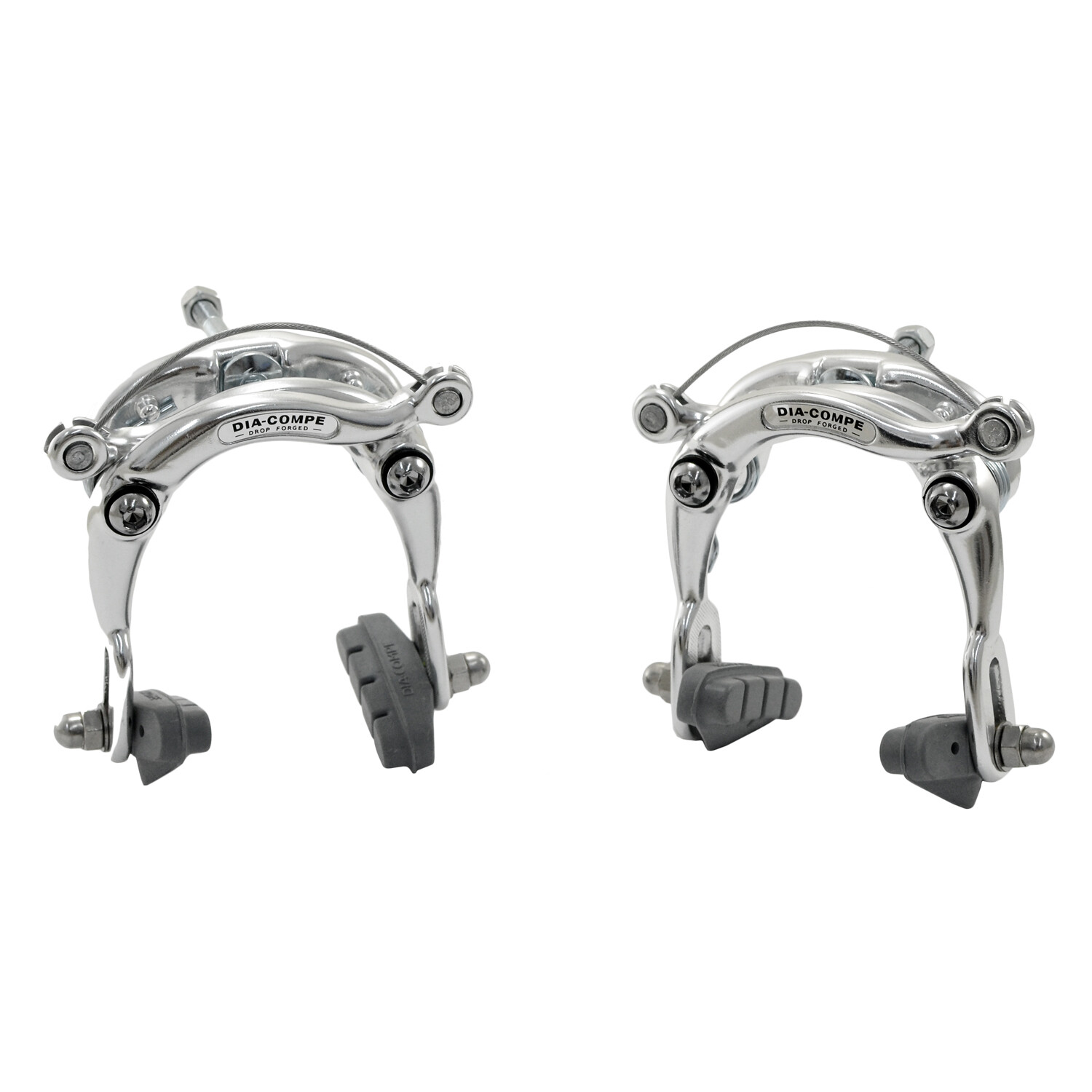 DIA-COMPE DC750 Center Pull Caliper Brake Set (Front+Rear) , Silver