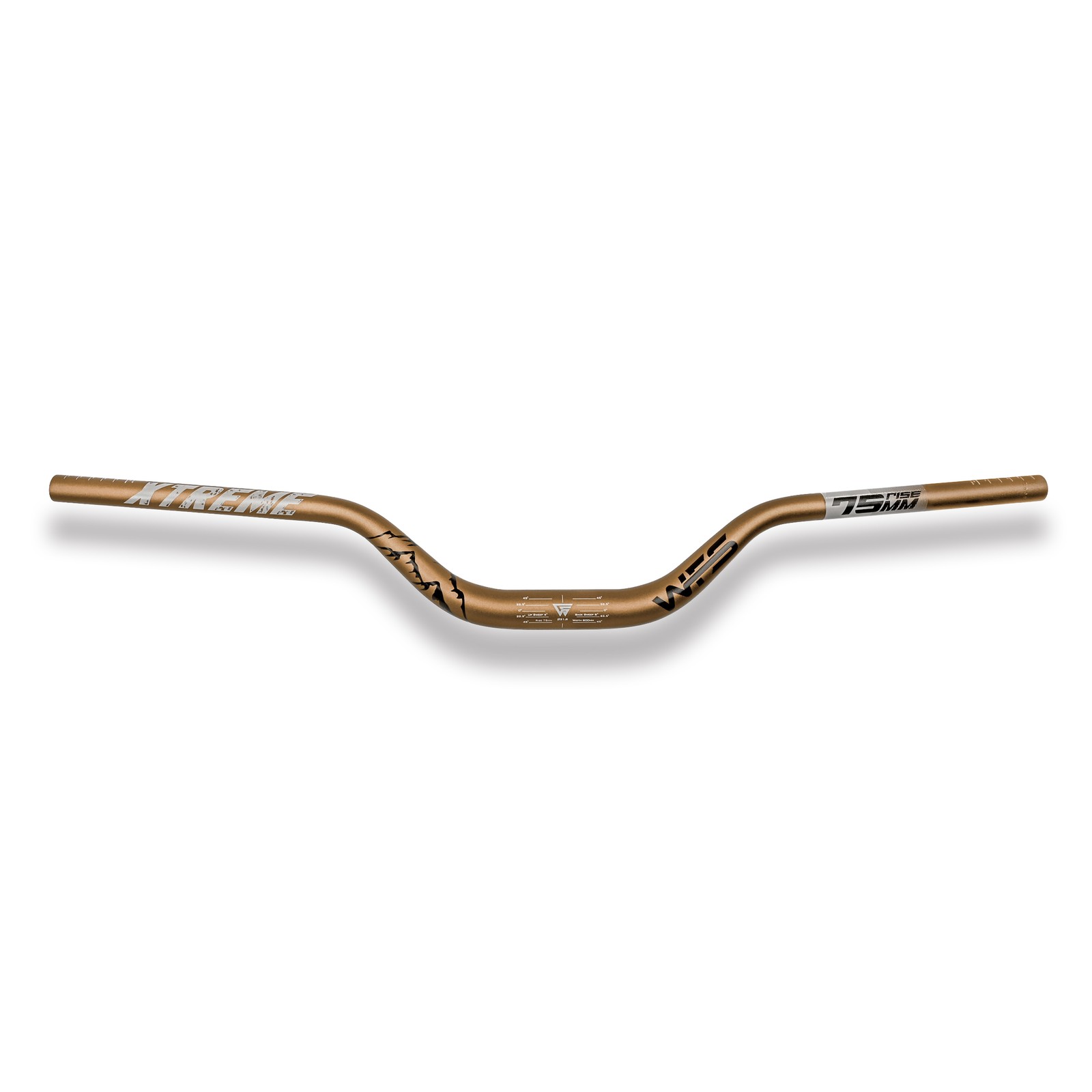 WFS Xtreme 31.8 x 800mm Handlebar 75mm Rise, Cashmoney