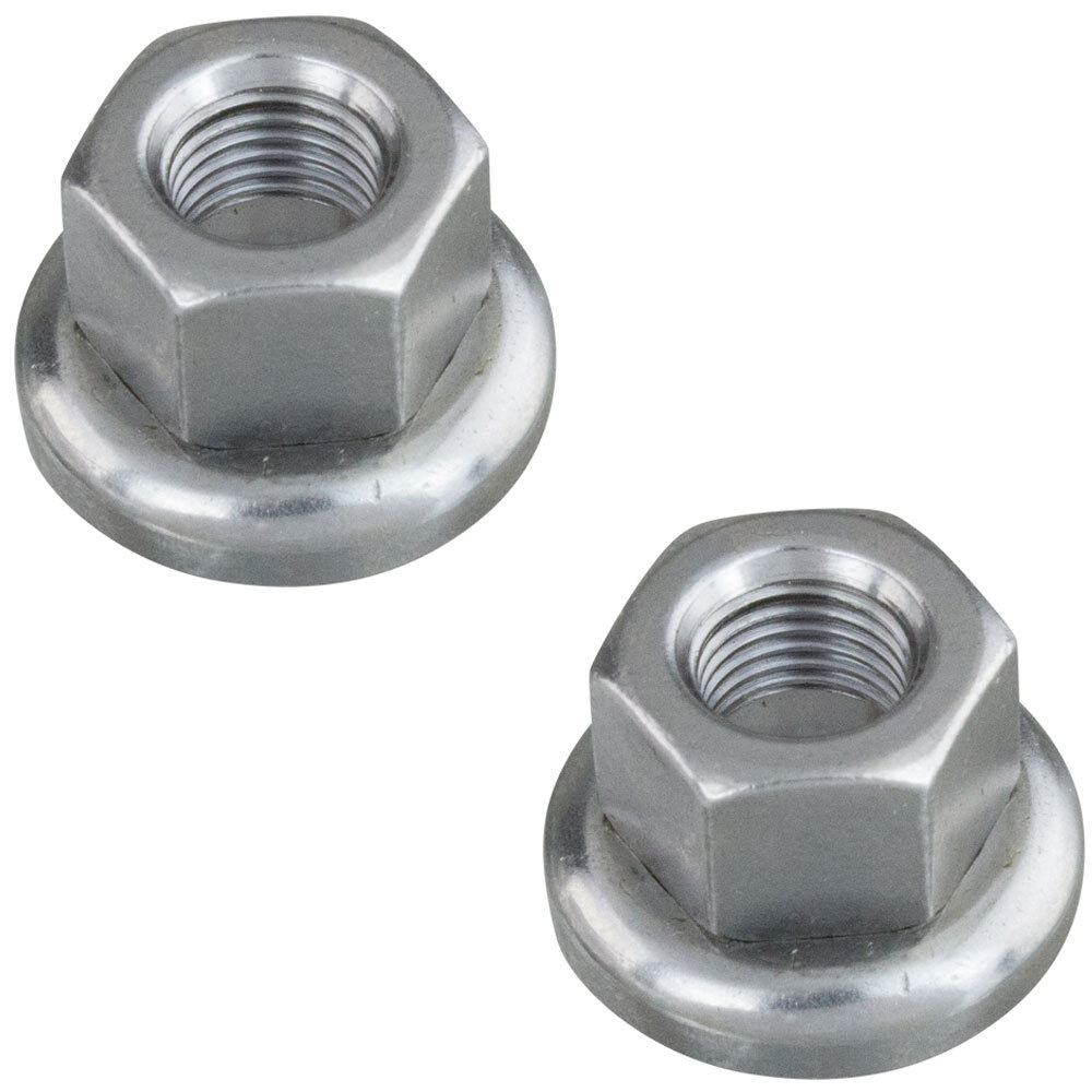 Bicycle Bike Hub Axle Nut with Rotating Washer – 9X 1mm- Chrome – Set of 2