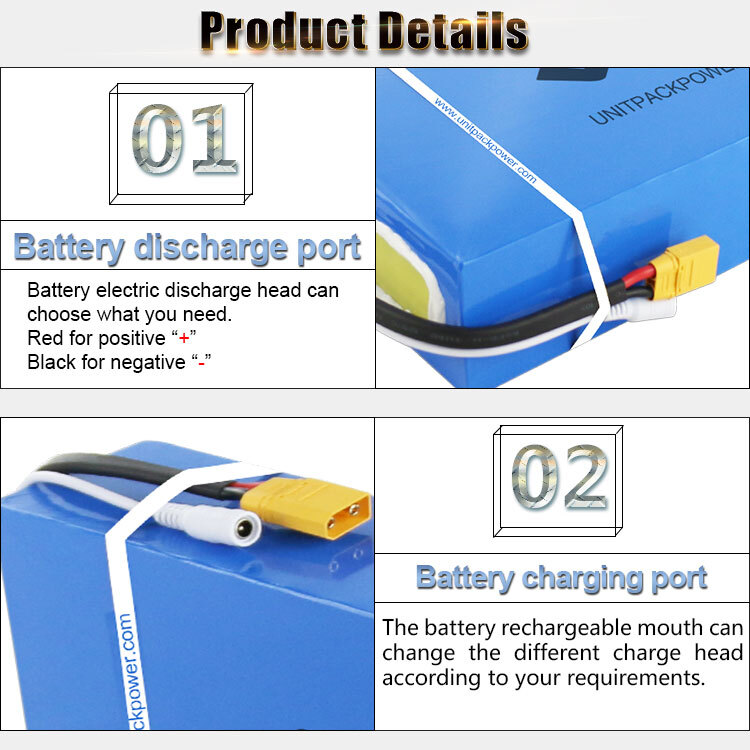 UPP Ebike Battery 36V 48V 52V 72V 40Ah Lithium eBike Scooter Motorcycle Battery