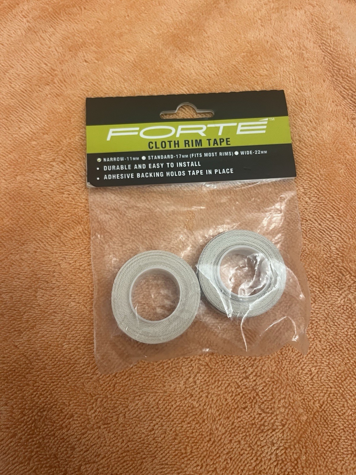 Forté Cloth Rim Tape (Narrow 11mm) Classic Logo- Performance Bicycle House Brand