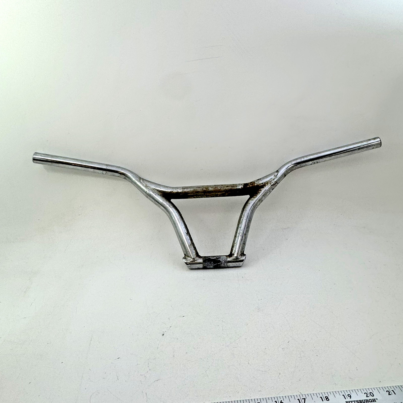 Vintage MX-52 BMX Handlebar Steel 22.2 Clamp Chrome Silver Old School B03