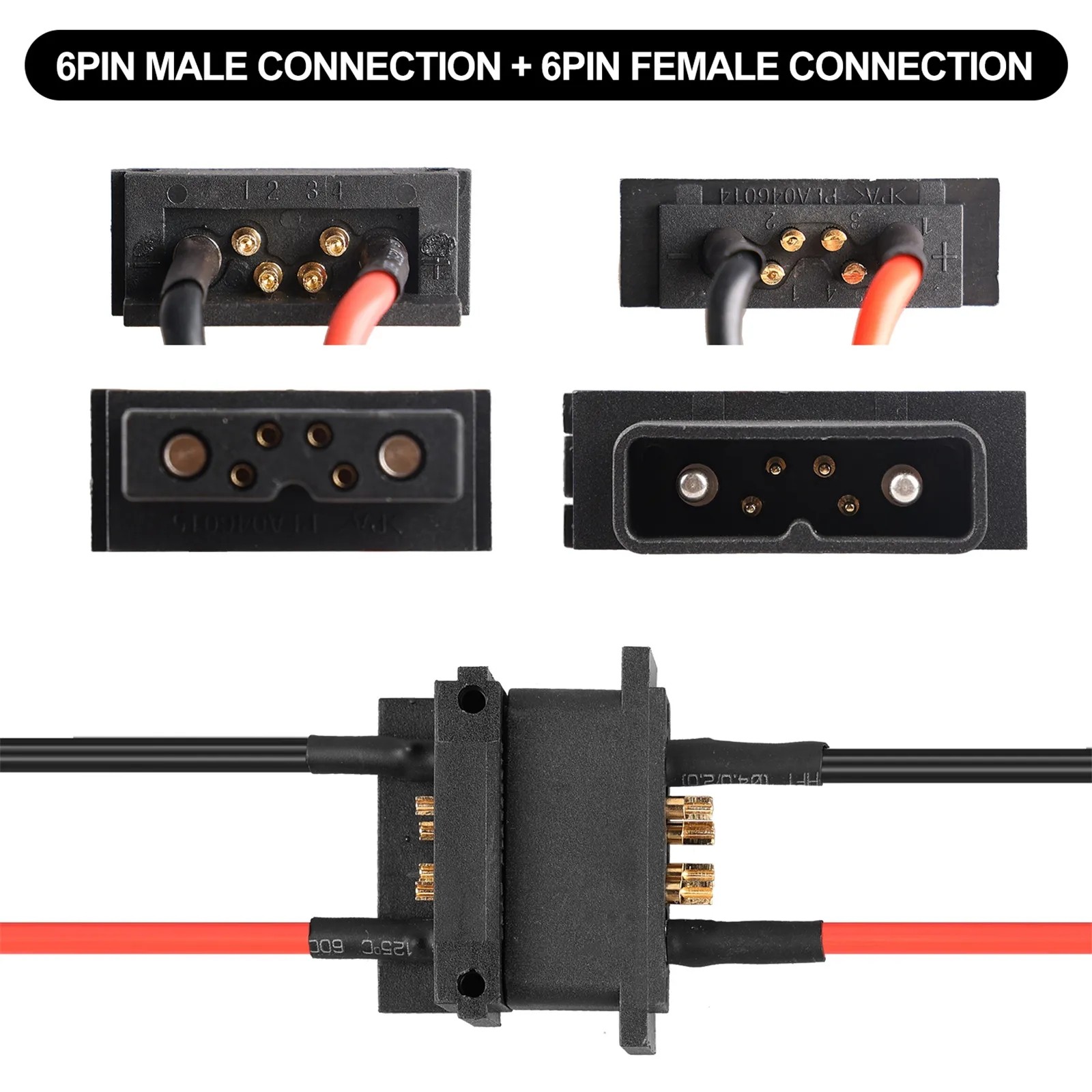 5Pin / 6Pin Male & Female For Hailong Ebike Battery Power Discharge Connector
