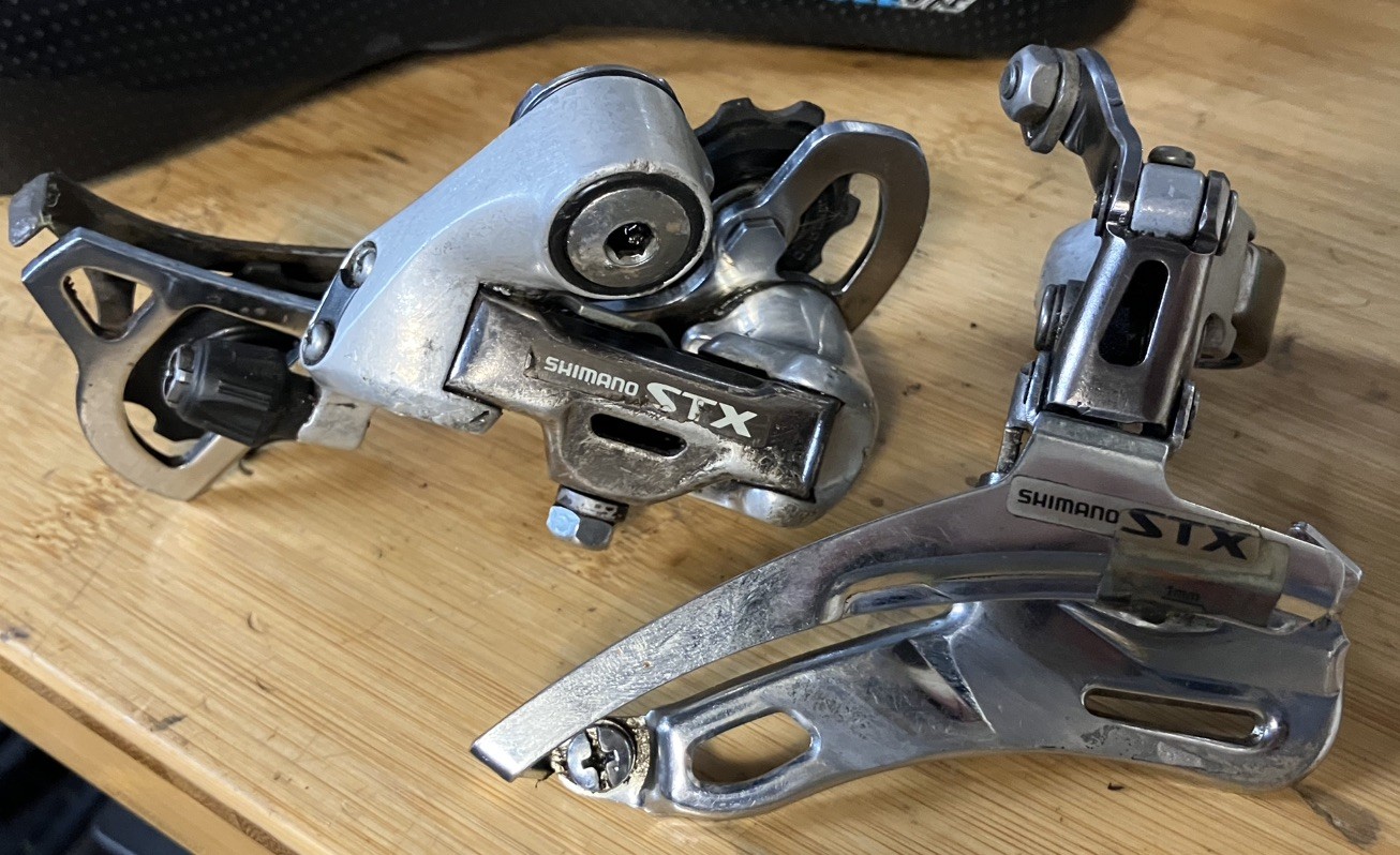 Vintage Shimano STX RD-MC30 FD-MC30 Derailleur Set 28.6mm MTB Japan A69