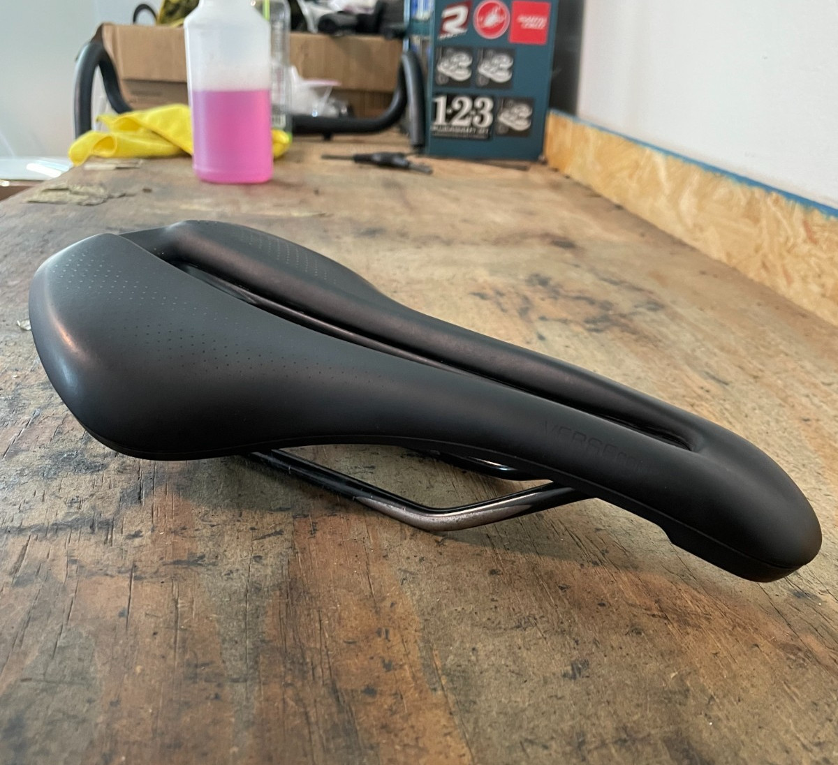Bontrager Verse Comp Cycling Saddle 145mm 7x7mm Steel Rails Black