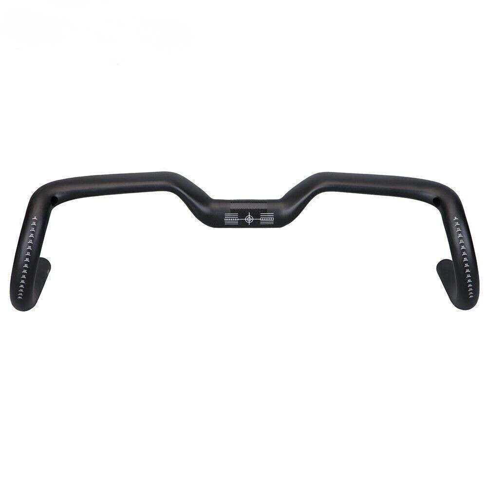 Carbon Fiber Riser 35mm Handlebar Road Bike Drop Bar 31.8mm Internal Cable Black