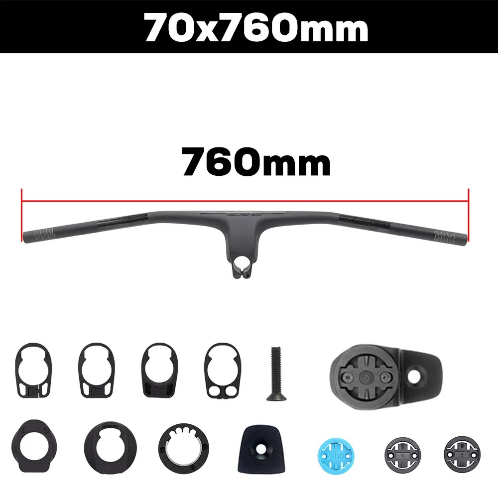 MTB Carbon Handlebar Stem -20° Degree 720/740/760mm for XC Mountain Racing Bike