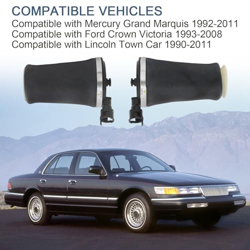 Rear Air Spring Suspension Kit Compatible with 1992-2011 Mercury Grand