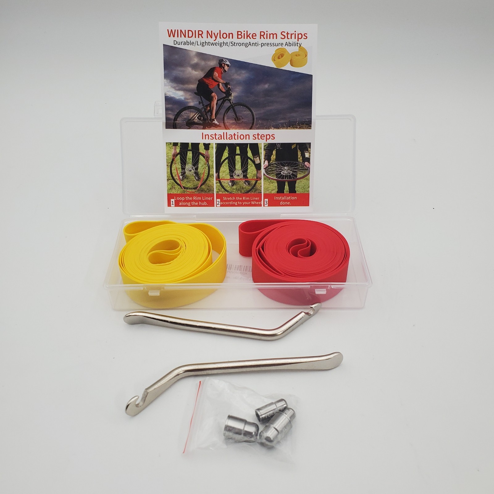 WINDIR 2 Pack Bicycle Rim Liner Strips Nylon 20» Bike Tire Liner Tape